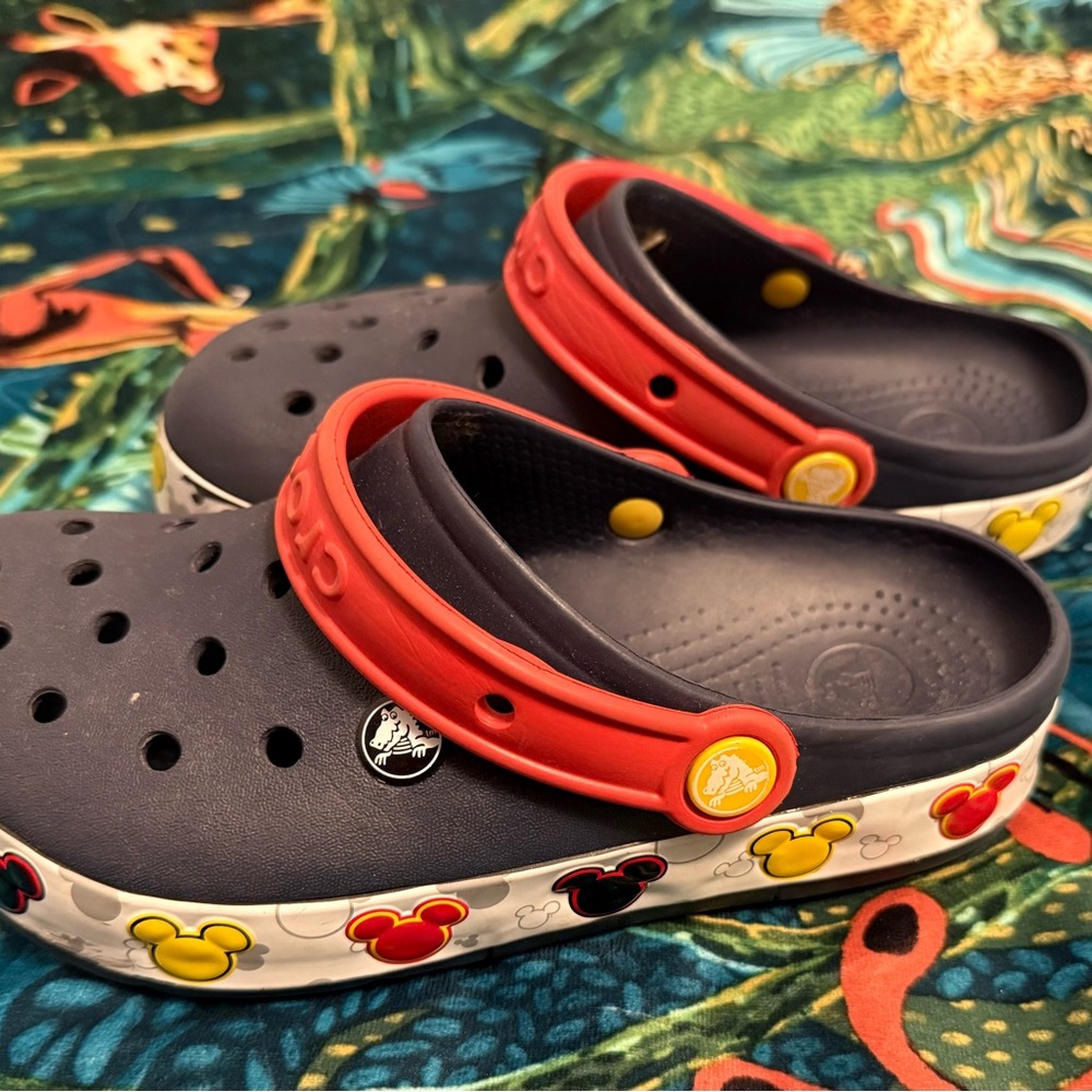 Light up Mickey Mouse CROCS Blue and Red